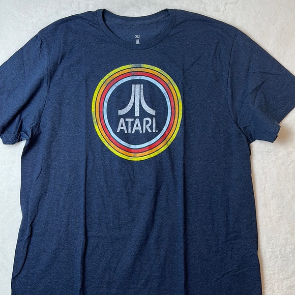 Atari Mens Classic Graphic T-Shirt Blue New XL NWOT - Picture 2 of 10